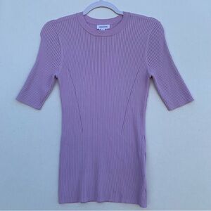 Nordstrom Women’s Short Sleeve Purple Bloom Size Small Knit Top 466281